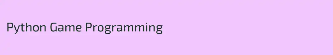 Python Game Programming